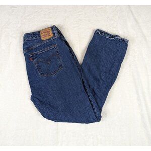 Levis 501 Jeans Mens 34x32* Blue Button Fly Straight Dark Wash Preppy Y2K Denim